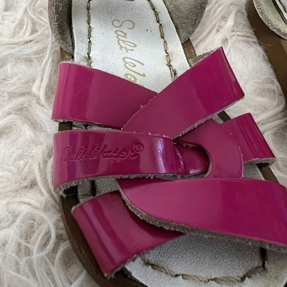 Saltwater Girls Barbie Pink Buckle Sandals Kids Size 5 Summer Shoe